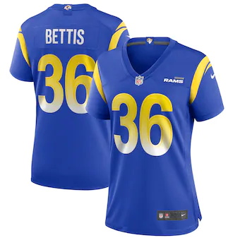 womens nike jerome bettis royal los angeles rams game retir